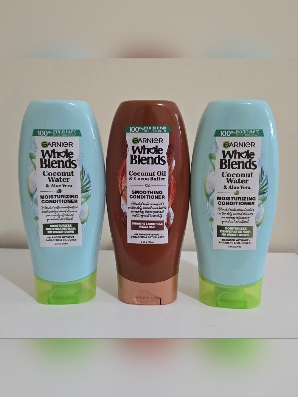 Garnier Whole Blends Coconut Conditioner Set (3 Bottles)